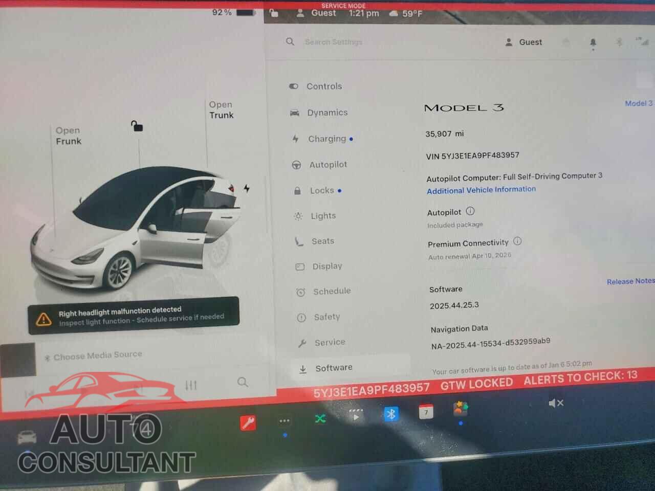 TESLA MODEL 3 2023 - 5YJ3E1EA9PF483957