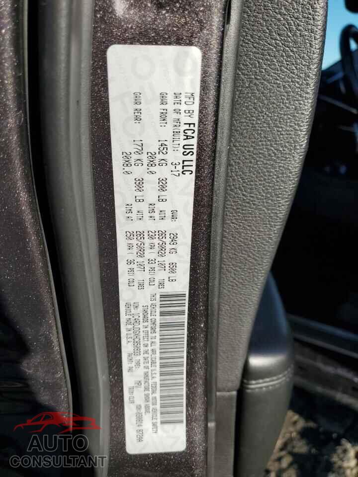 DODGE DURANGO 2017 - 1C4RDJDGXHC850933