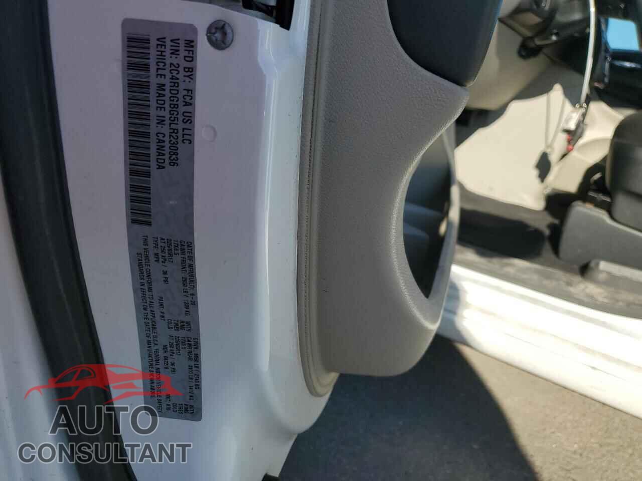 DODGE CARAVAN 2020 - 2C4RDGBG5LR230836