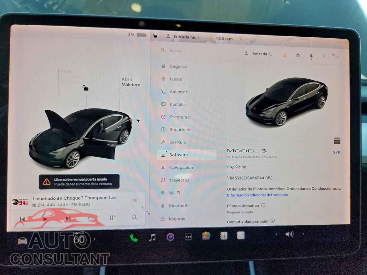 TESLA MODEL 3 2019 - 5YJ3E1EA6KF441352