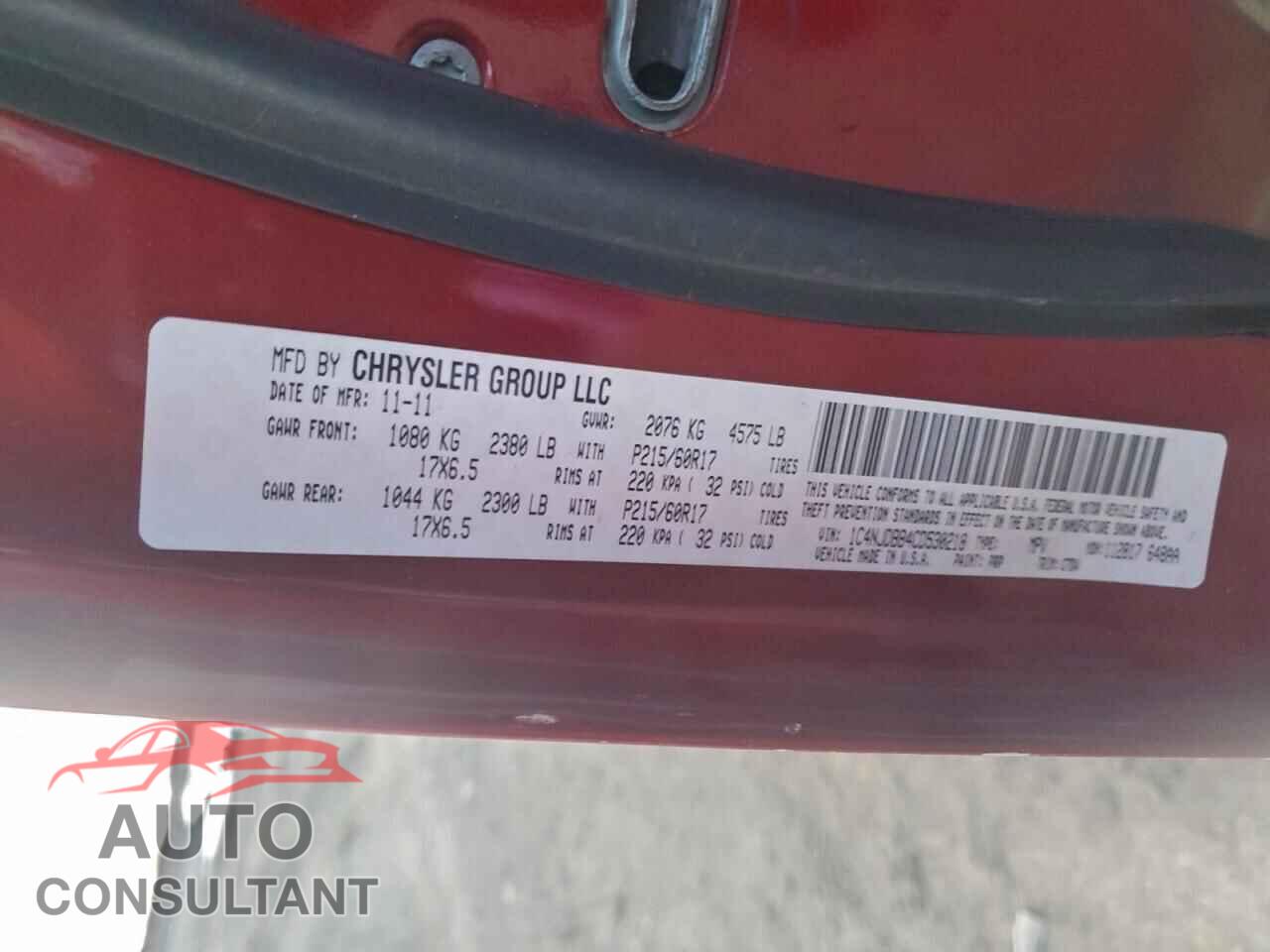 JEEP COMPASS 2012 - 1C4NJDBB4CD530218