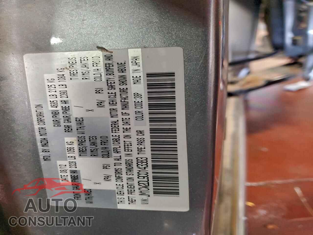 MAZDA 5 2012 - JM1CW2DL9C0143383