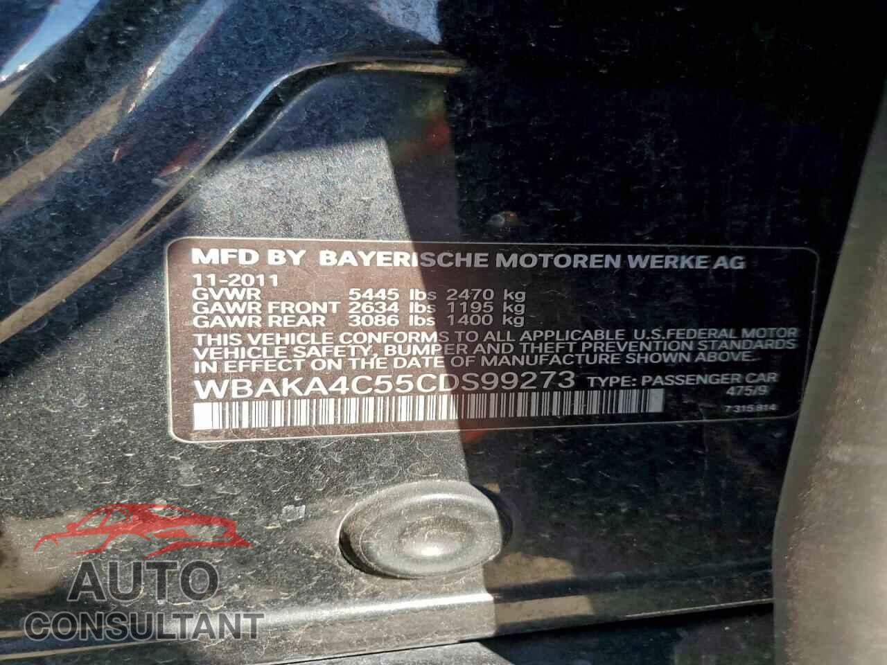 BMW 7 SERIES 2012 - WBAKA4C55CDS99273
