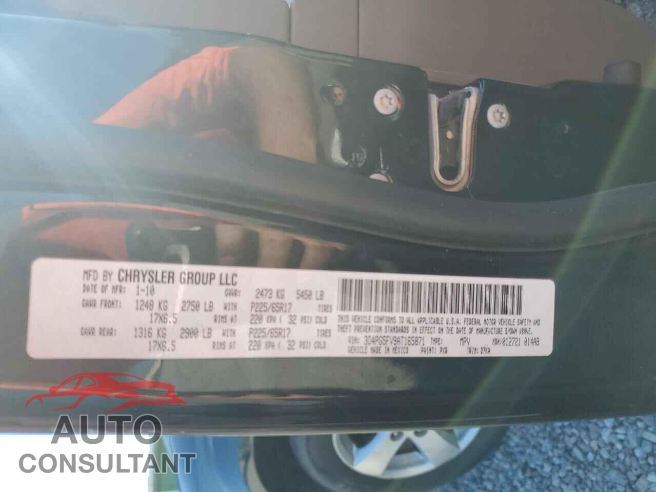 DODGE JOURNEY 2010 - 3D4PG5FV9AT165871