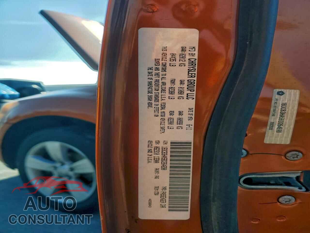 DODGE CALIBER 2011 - 1B3CB3HA5BD264690