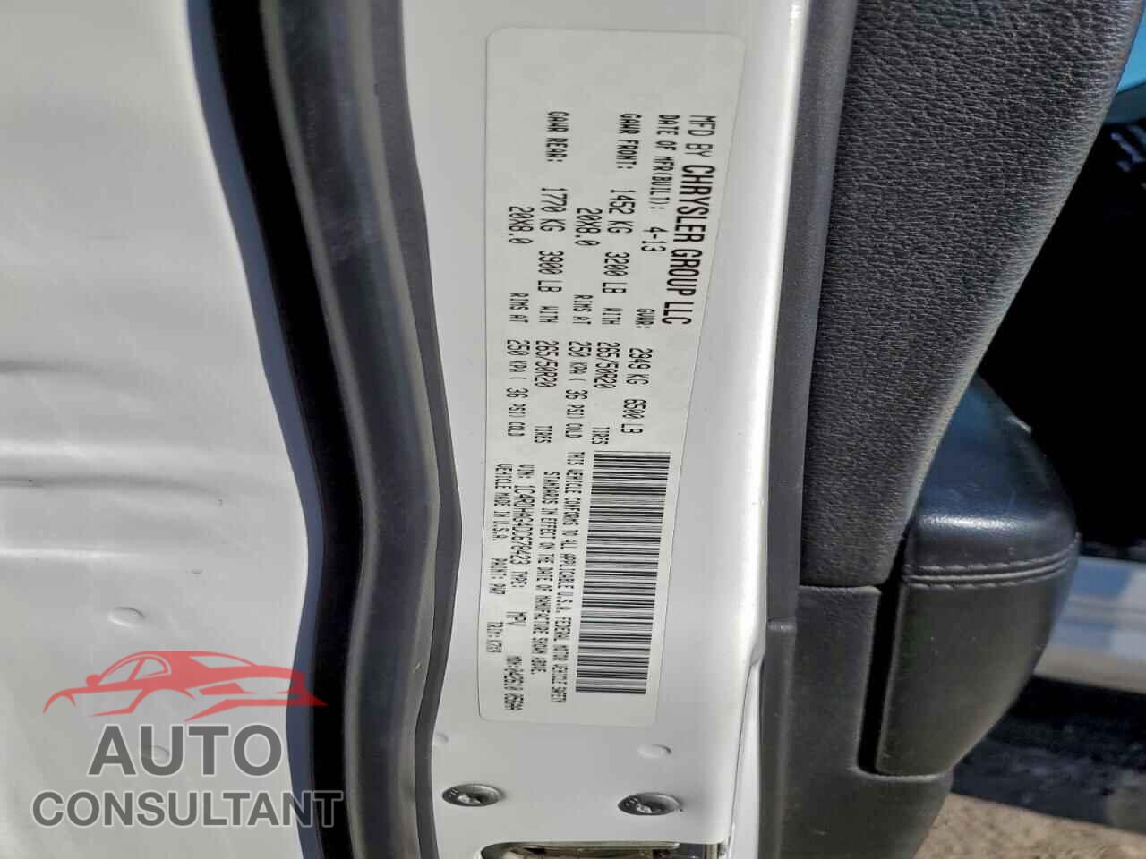 DODGE DURANGO 2013 - 1C4RDHAG4DC678423