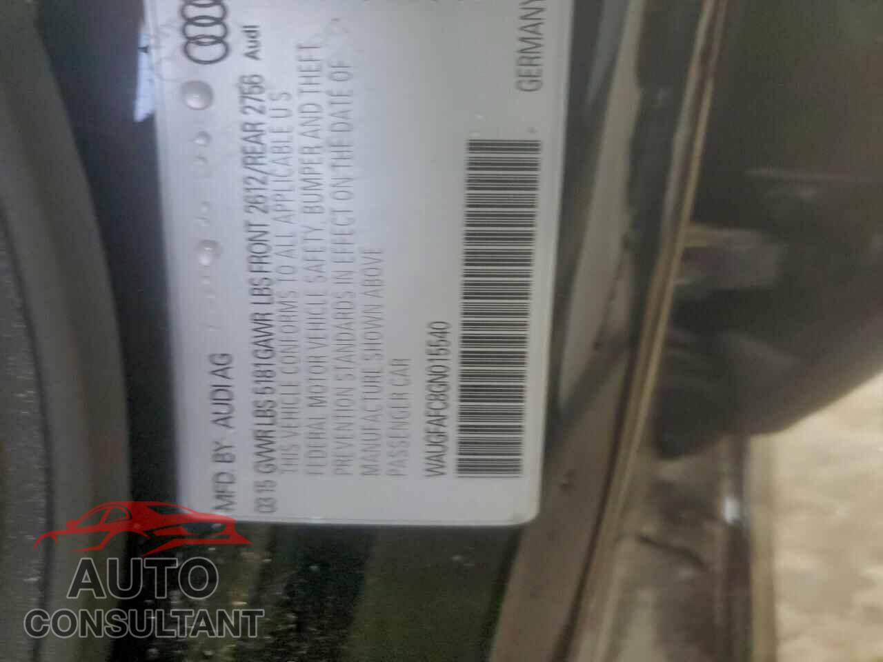 AUDI A6 2016 - WAUGFAFC8GN015540