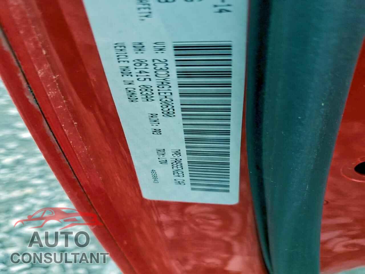 DODGE CHALLENGER 2014 - 2C3CDYAG1EH306580