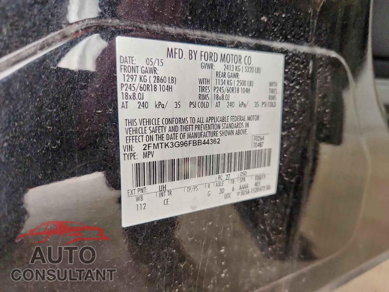 FORD EDGE 2015 - 2FMTK3G96FBB44362