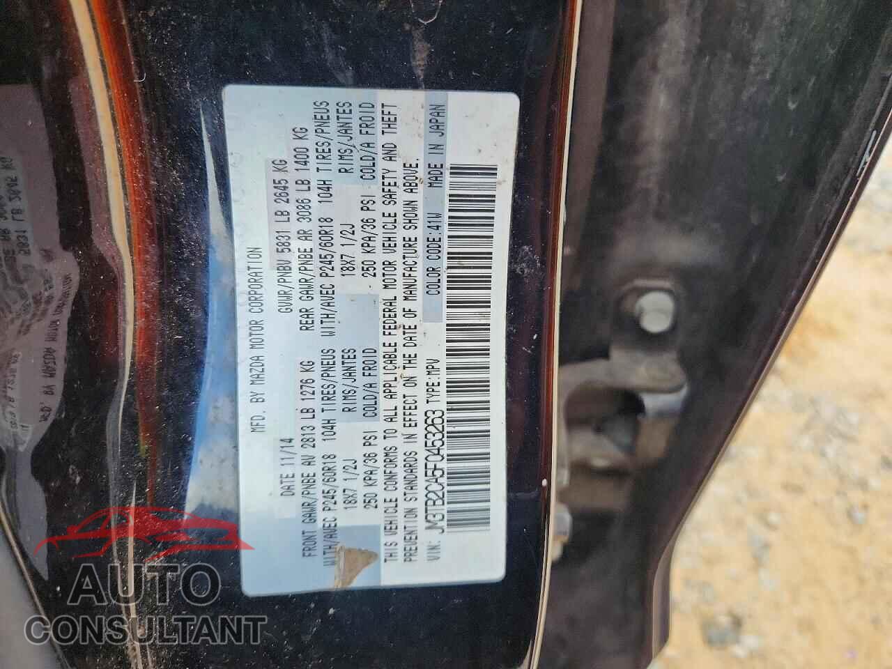 MAZDA CX-9 2015 - JM3TB2CA5F0453263