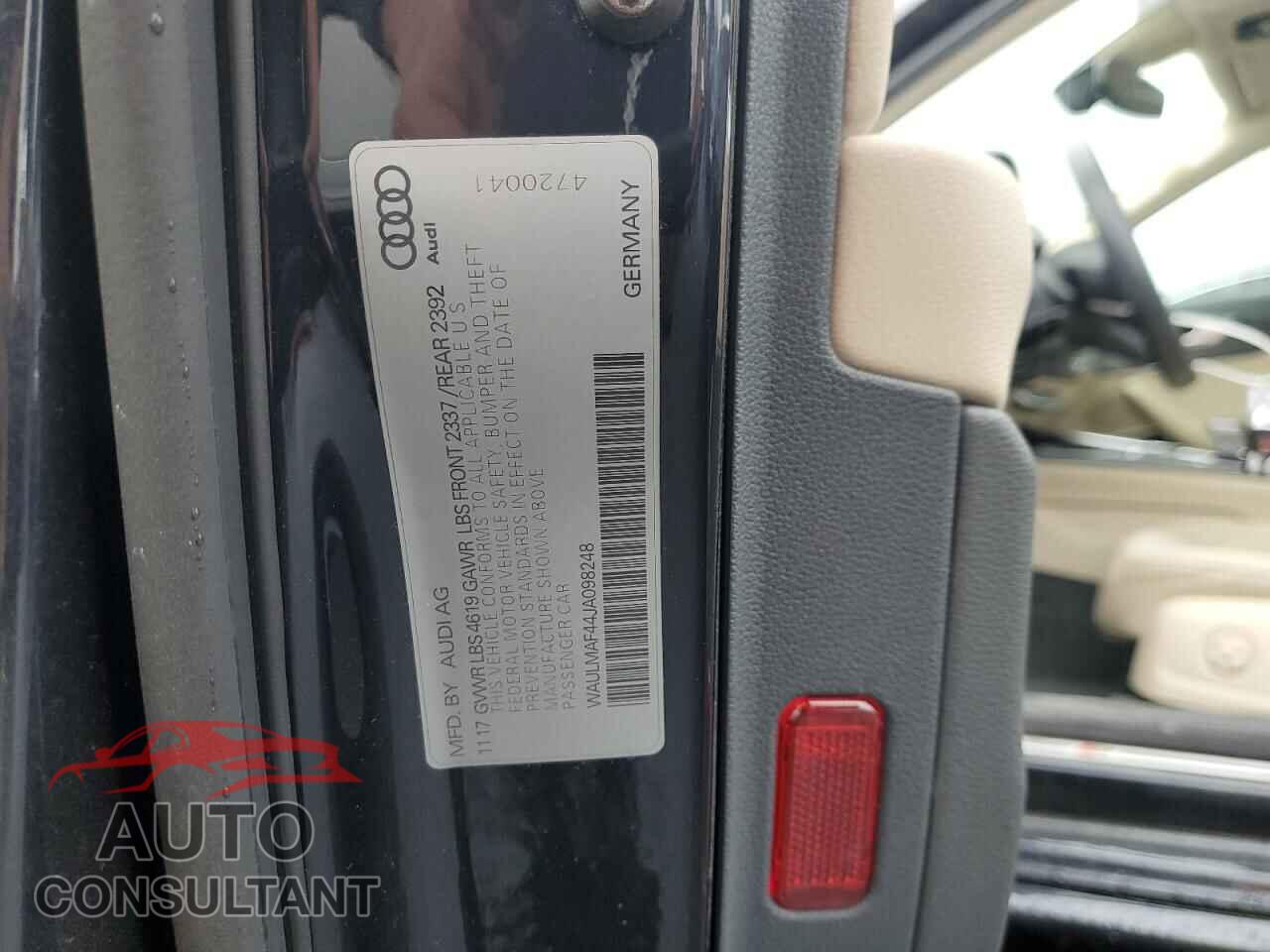 AUDI A4 2018 - WAULMAF44JA098248