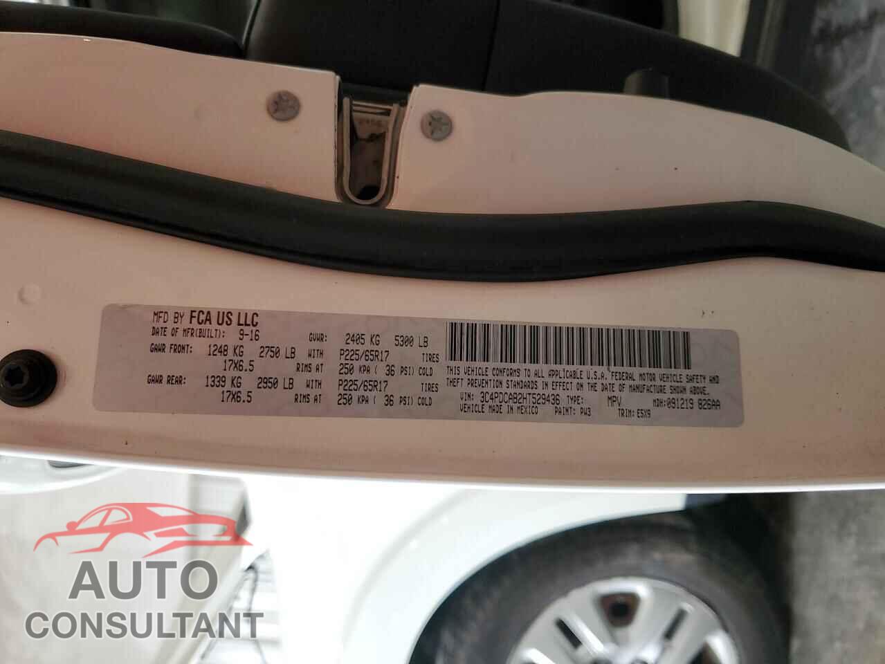 DODGE JOURNEY 2017 - 3C4PDCAB2HT529436