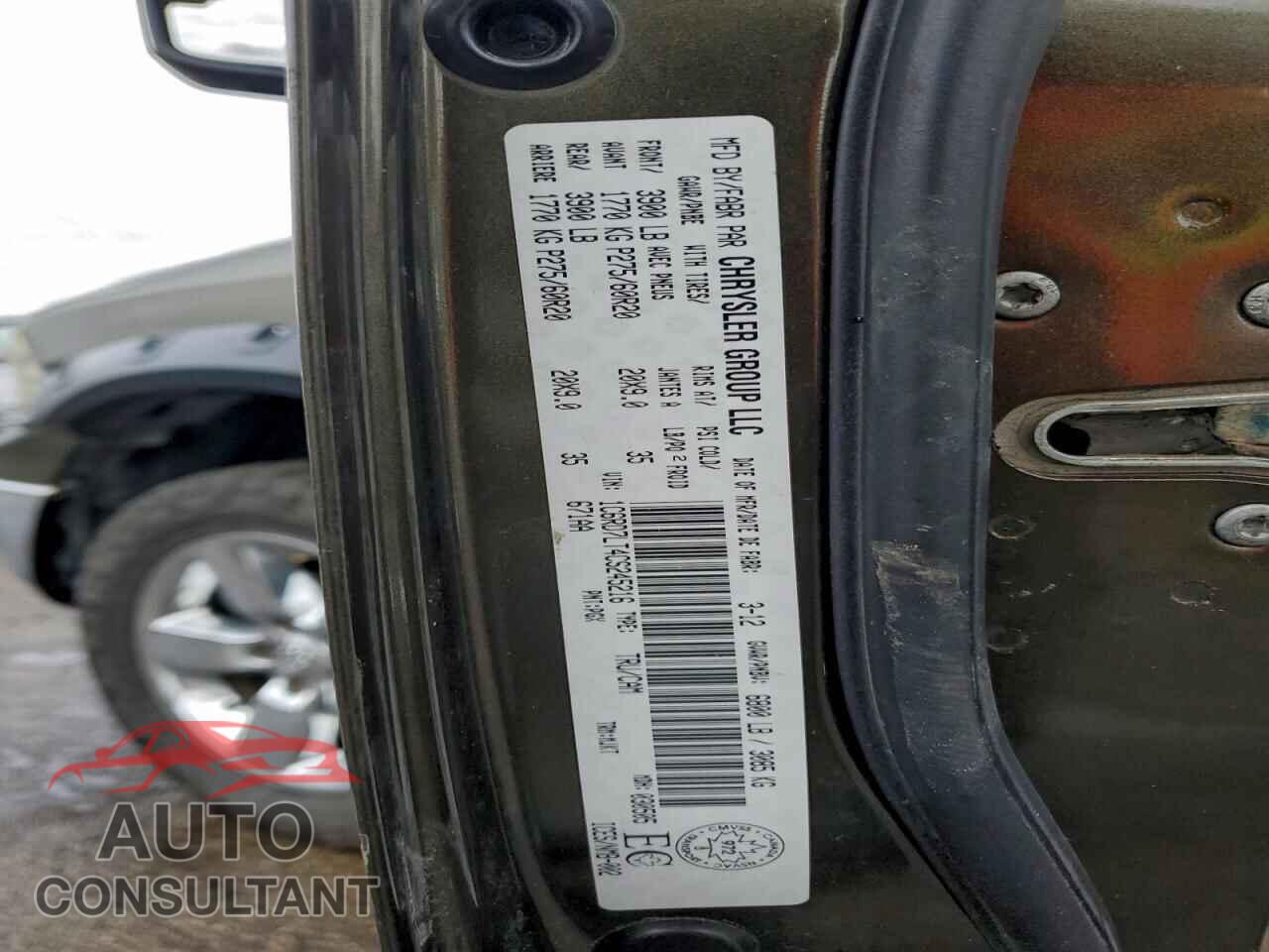 DODGE RAM 1500 2012 - 1C6RD7LT4CS245216