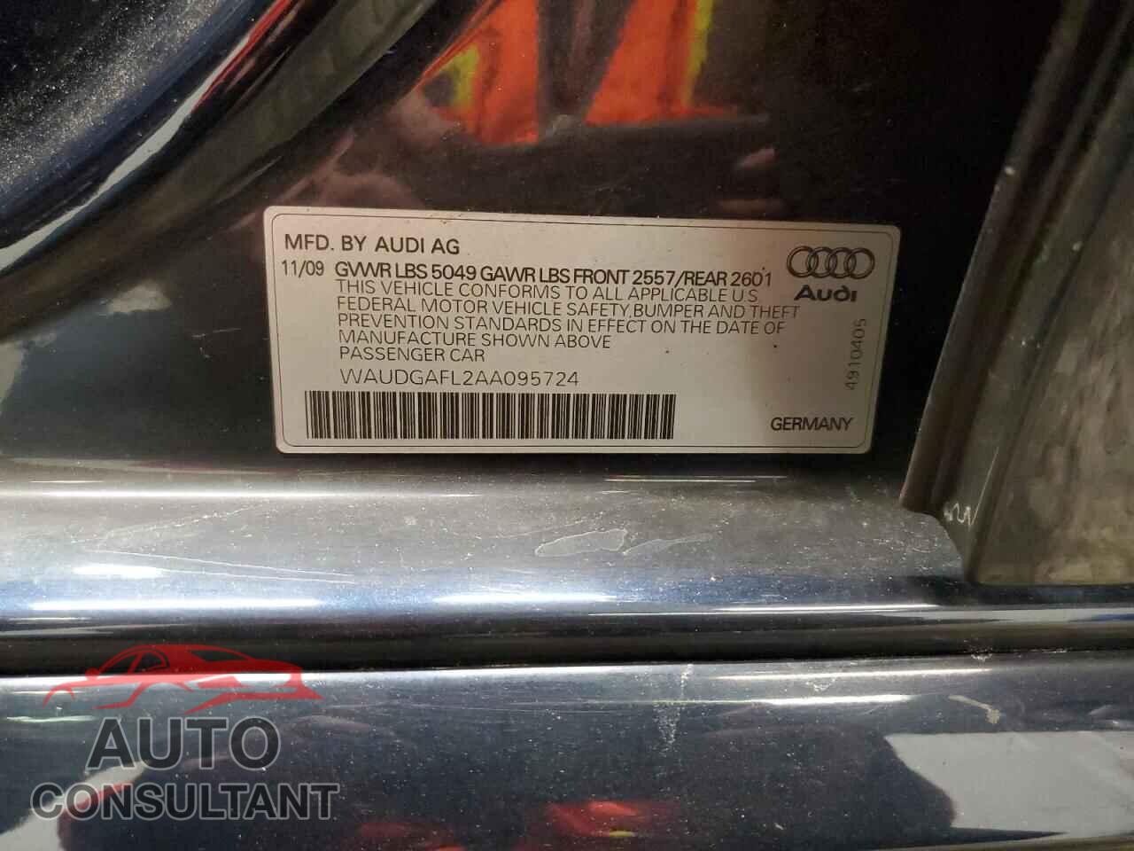 AUDI S4/RS4 2010 - WAUDGAFL2AA095724