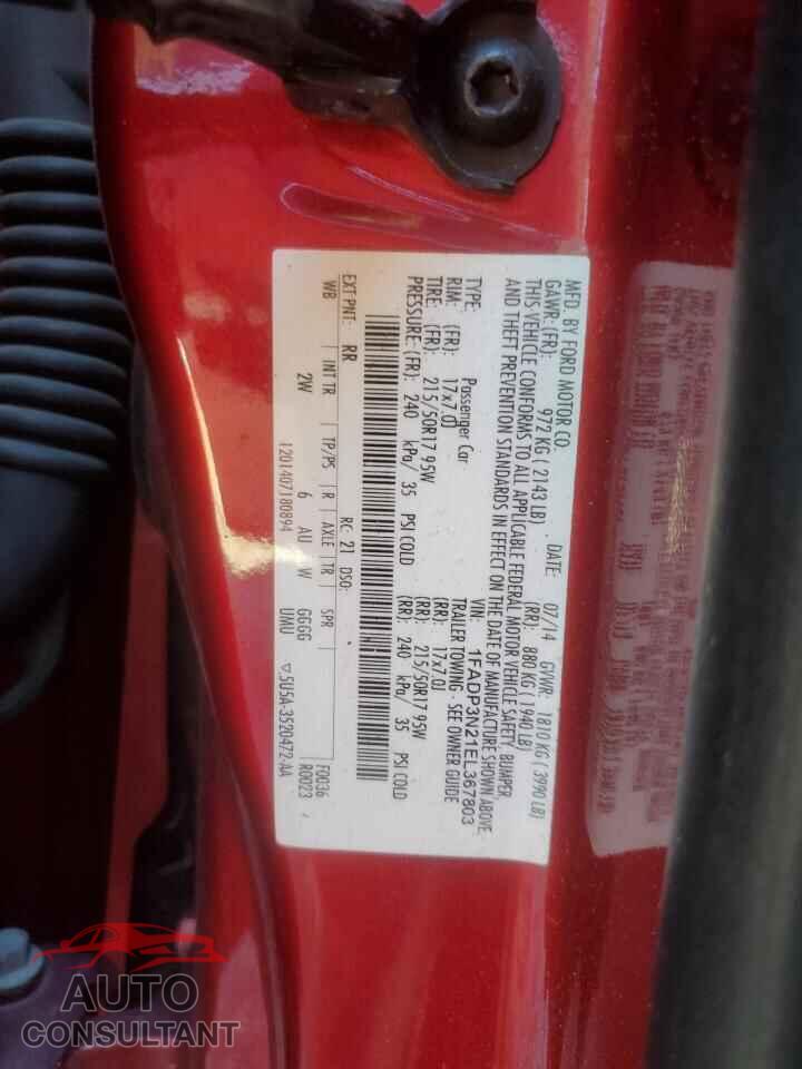 FORD FOCUS 2014 - 1FADP3N21EL367803