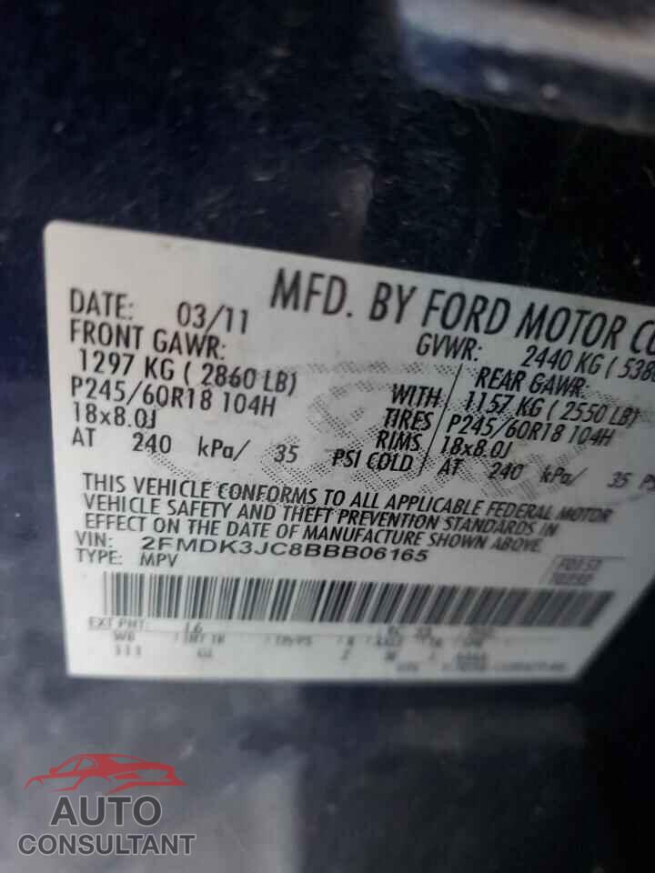 FORD EDGE 2011 - 2FMDK3JC8BBB06165