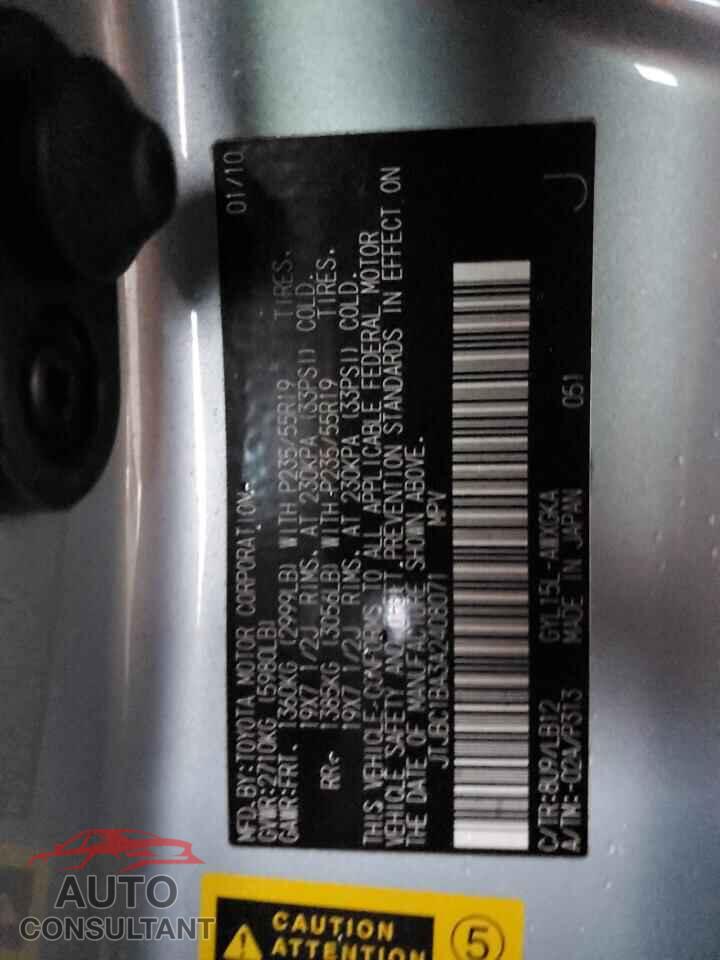 LEXUS RX450 2010 - JTJBC1BA3A2408071
