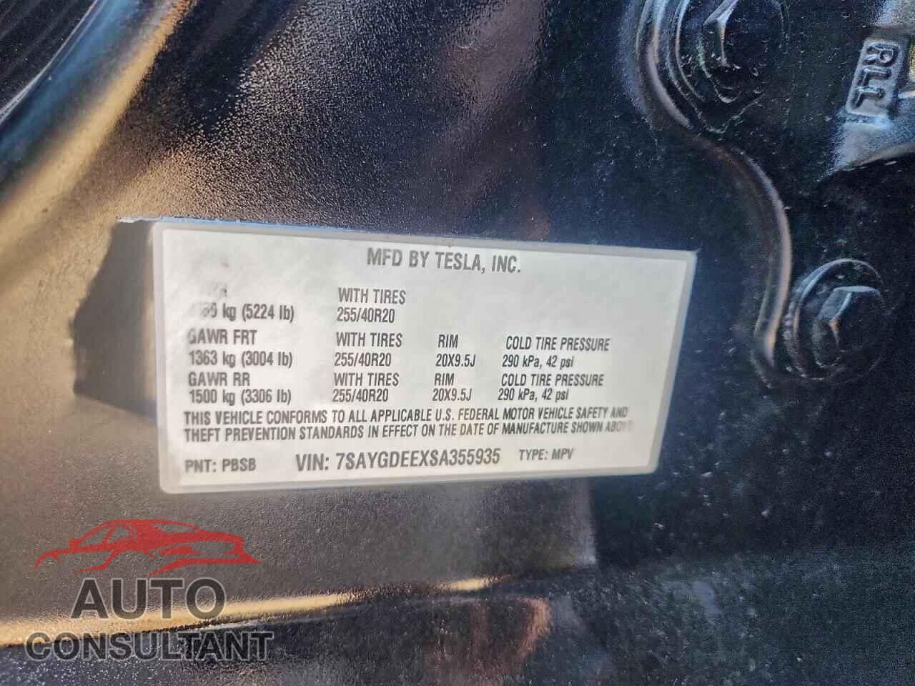 TESLA MODEL Y 2025 - 7SAYGDEEXSA355935