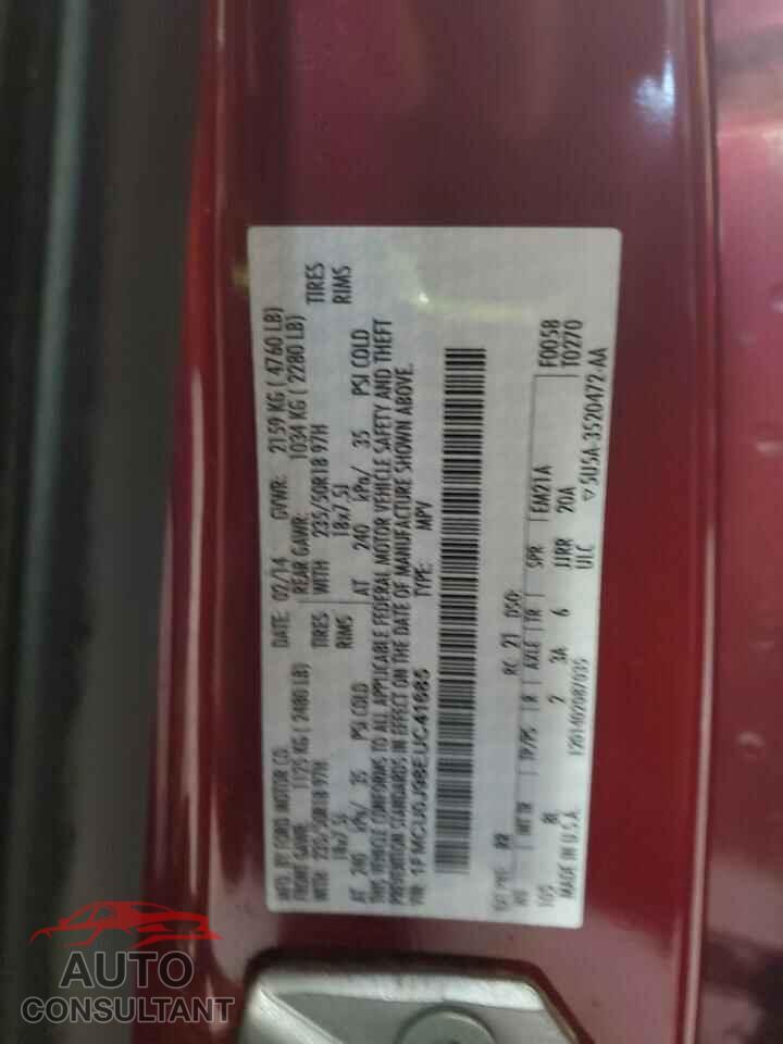 FORD ESCAPE 2014 - 1FMCU0J98EUC41685