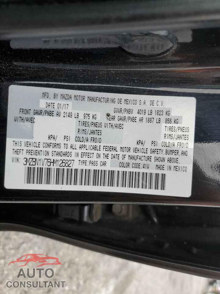 MAZDA 3 2017 - 3MZBN1V76HM126827