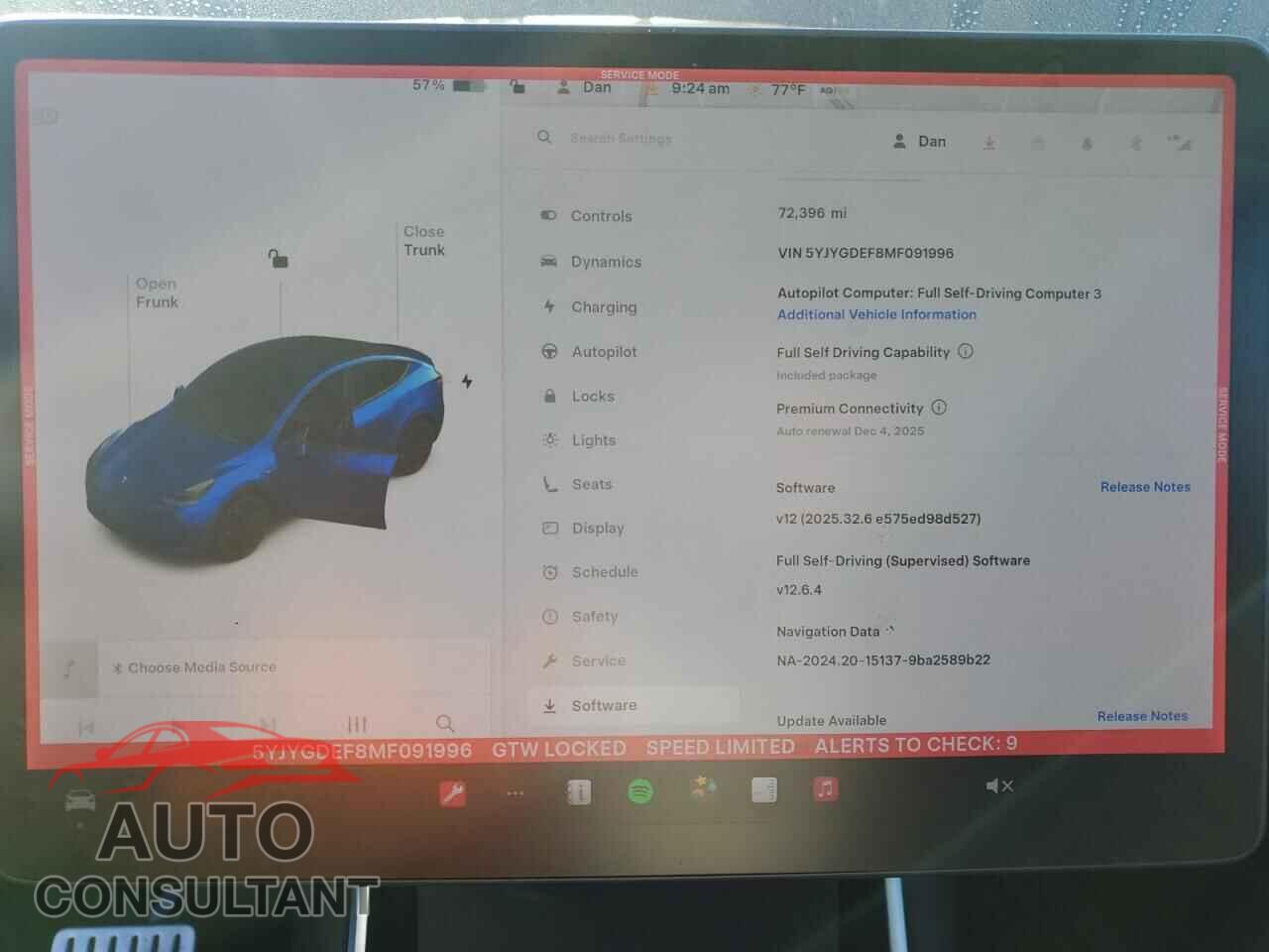 TESLA MODEL Y 2021 - 5YJYGDEF8MF091996