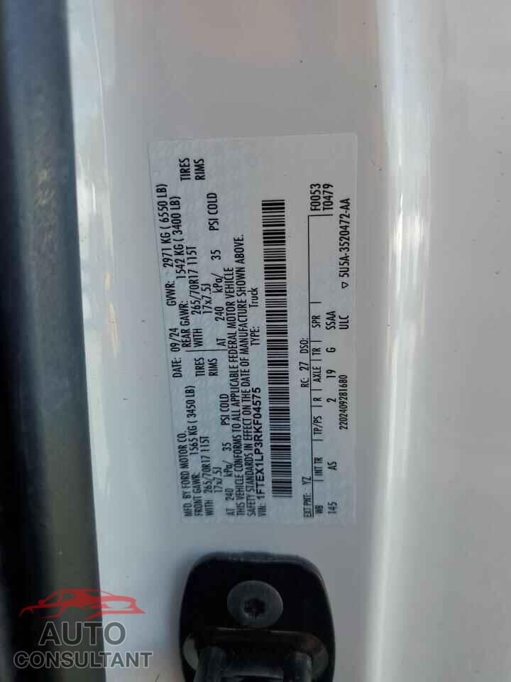 FORD F150 2024 - 1FTEX1LP3RKF04575