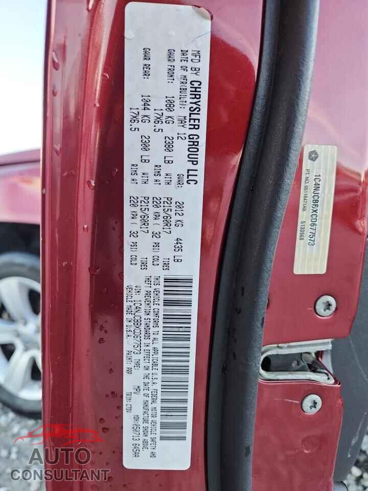 JEEP COMPASS 2012 - 1C4NJCBBXCD677573