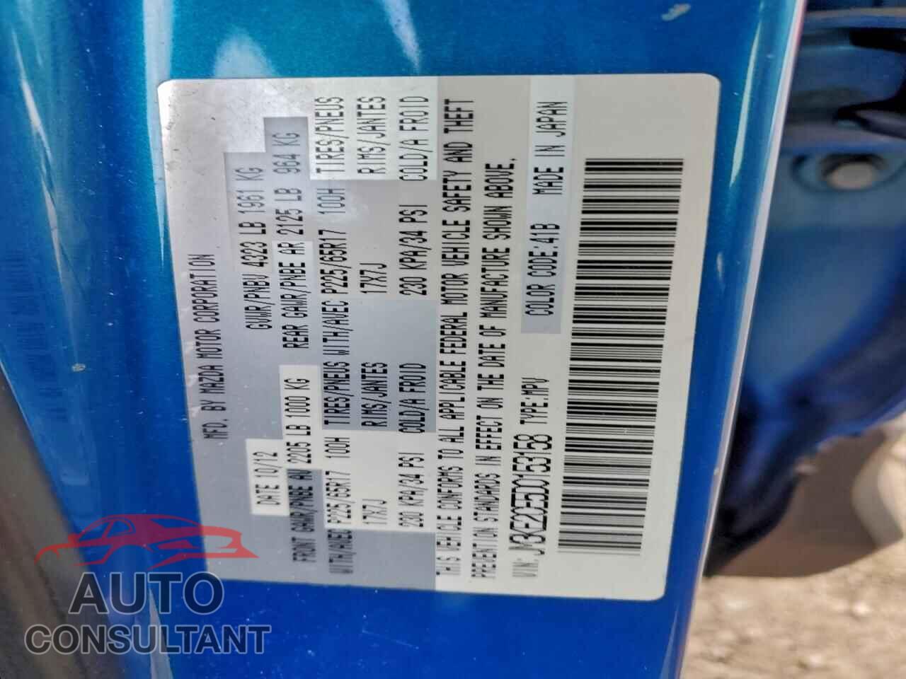 MAZDA CX-5 2013 - JM3KE2CE5D0153158