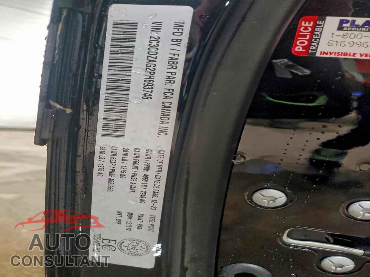 DODGE CHALLENGER 2023 - 2C3CDZAG2PH693746