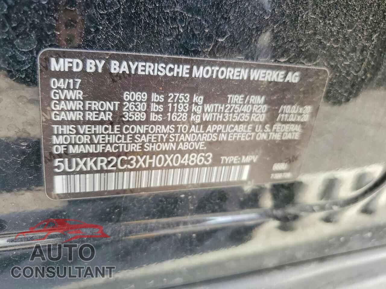 BMW X5 2017 - 5UXKR2C3XH0X04863