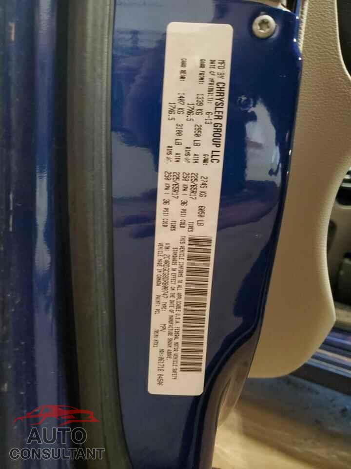 DODGE CARAVAN 2013 - 2C4RDGCG8DR800747