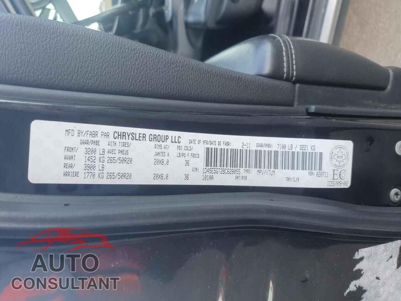 DODGE DURANGO 2011 - 1D4SE5GT2BC628055