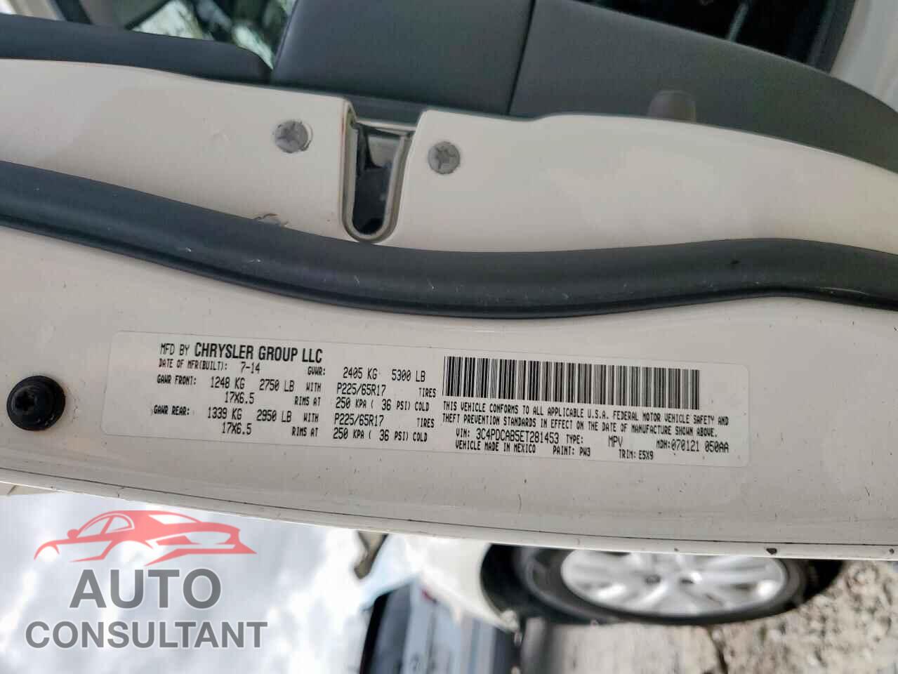DODGE JOURNEY 2014 - 3C4PDCAB5ET281453