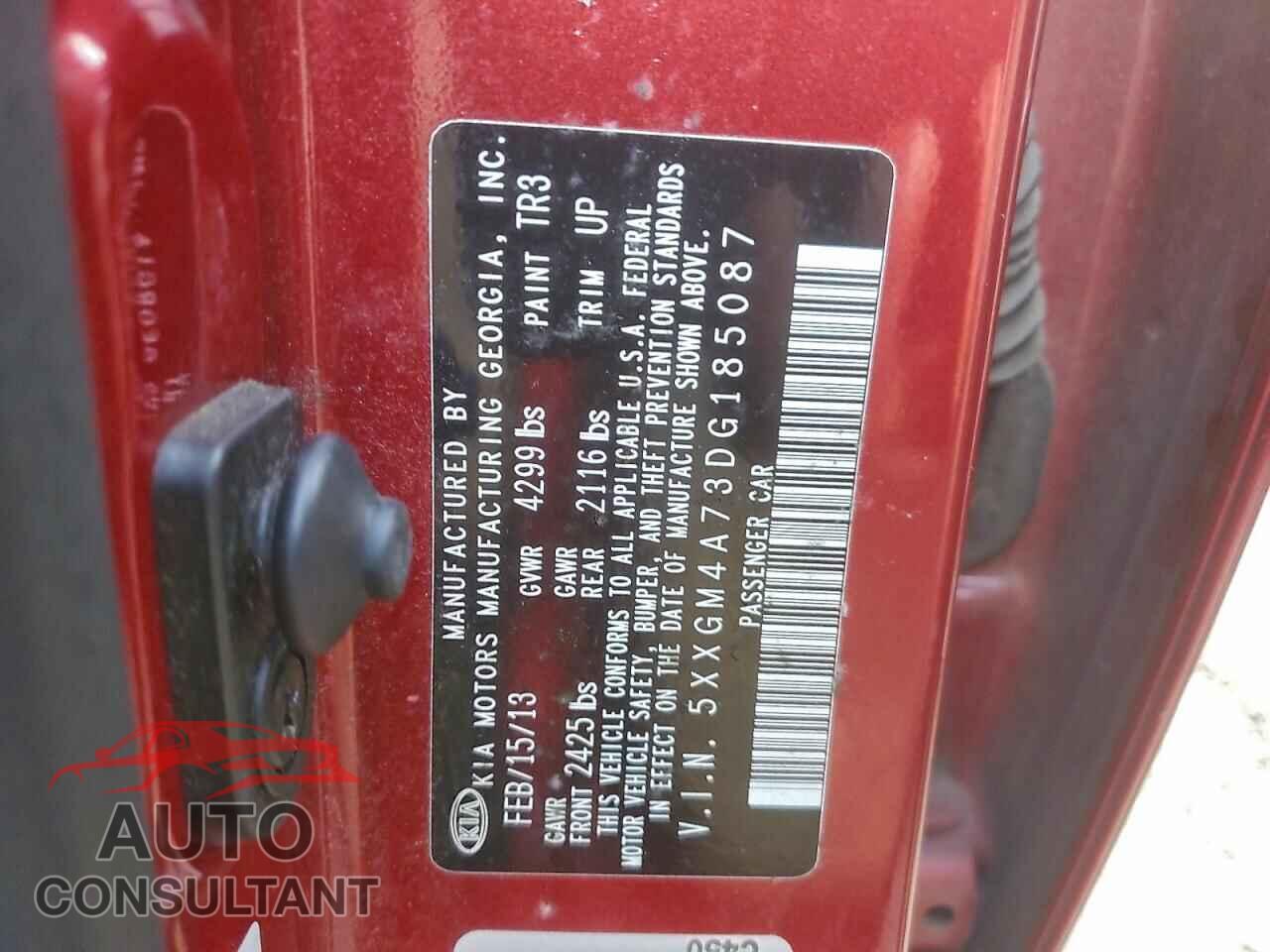 KIA OPTIMA 2013 - 5XXGM4A73DG185087