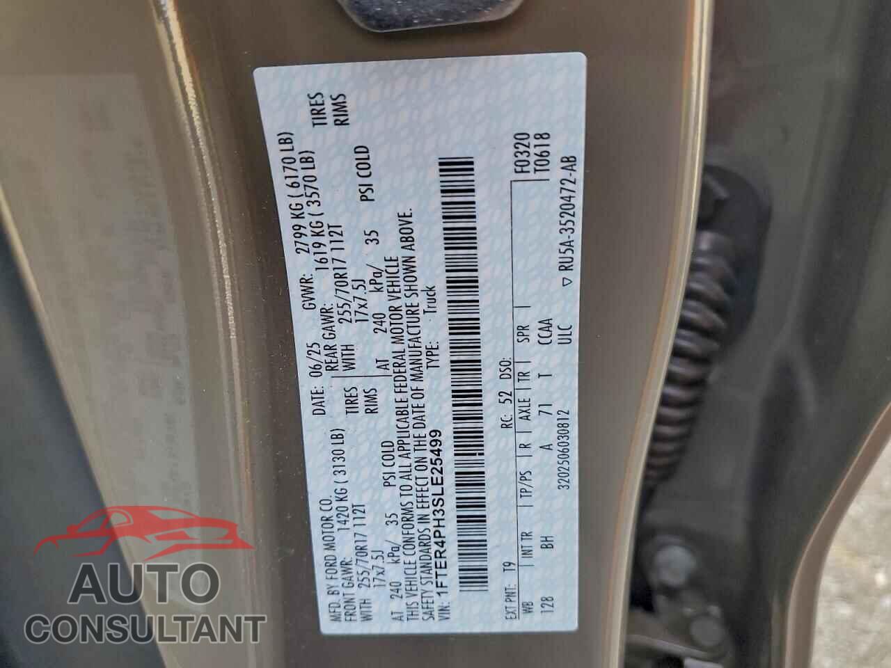 FORD RANGER 2025 - 1FTER4PH3SLE25499