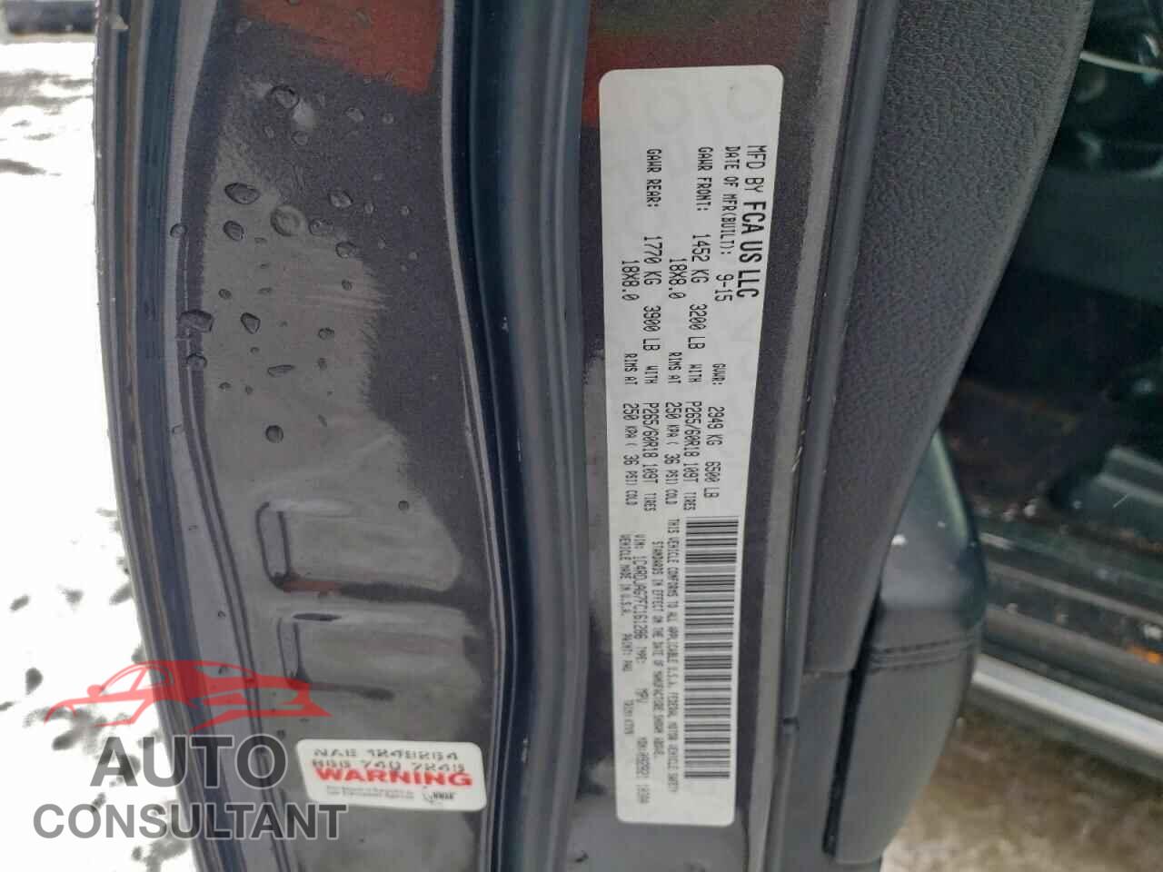 DODGE DURANGO 2015 - 1C4RDJAG7FC161286