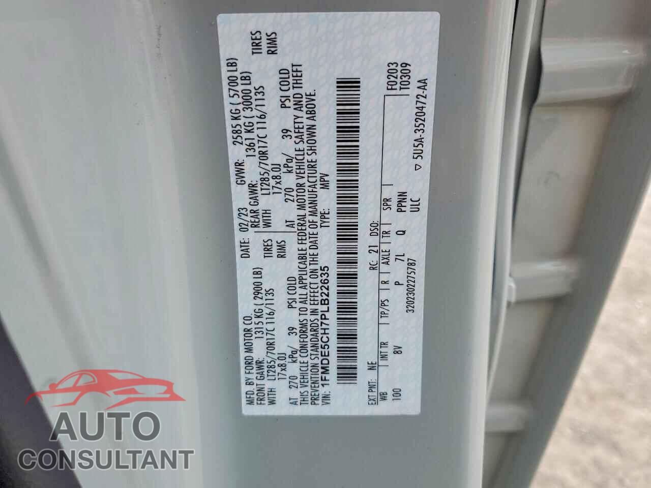 FORD BRONCO 2023 - 1FMDE5CH7PLB22635