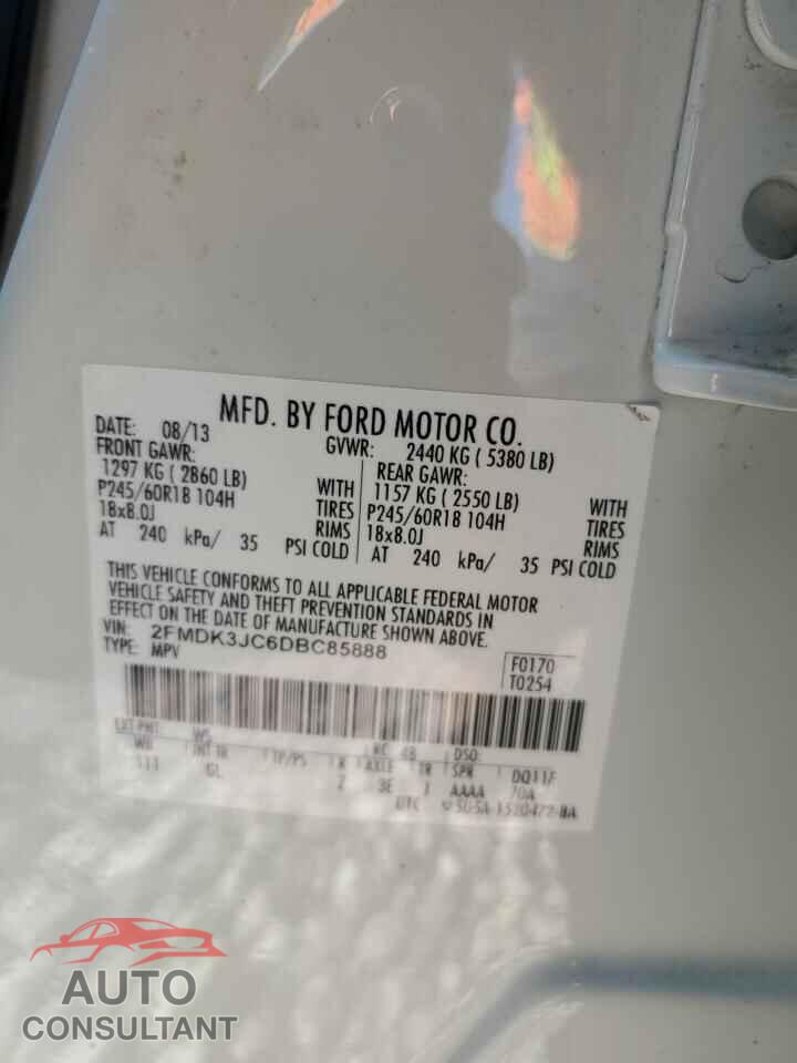FORD EDGE 2013 - 2FMDK3JC6DBC85888