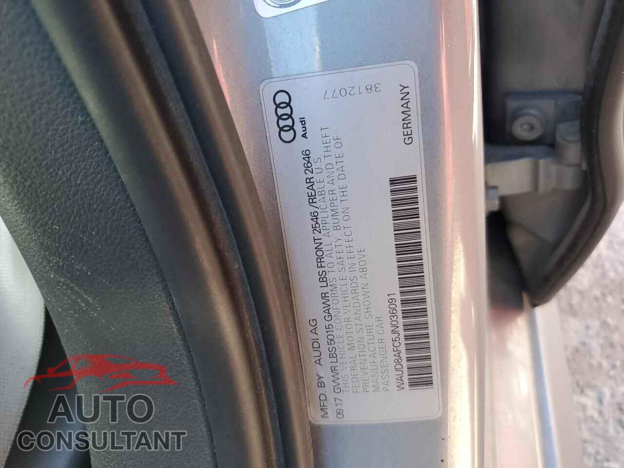 AUDI A6 2018 - WAUD8AFC5JN036091