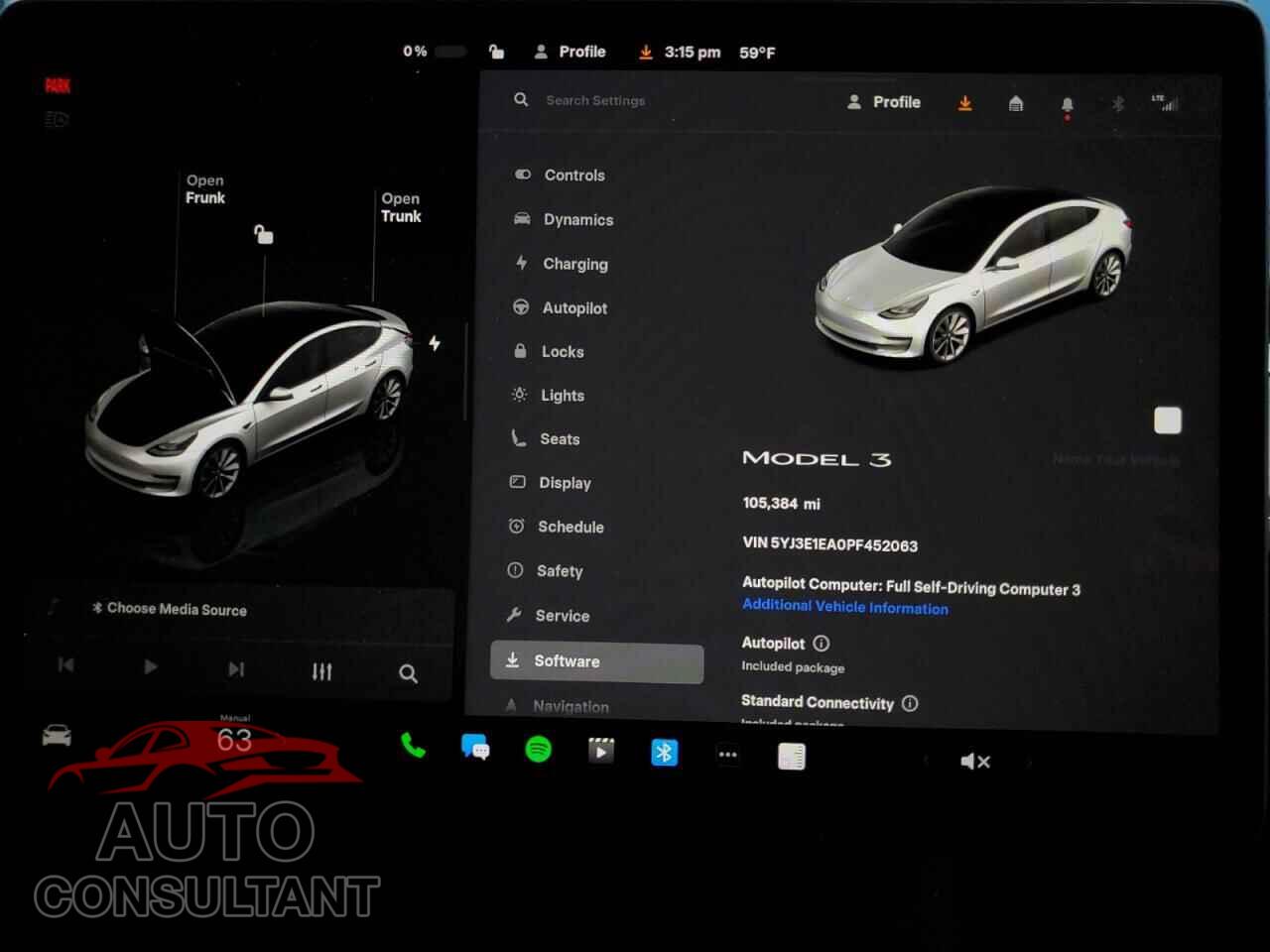 TESLA MODEL 3 2023 - 5YJ3E1EA0PF452063