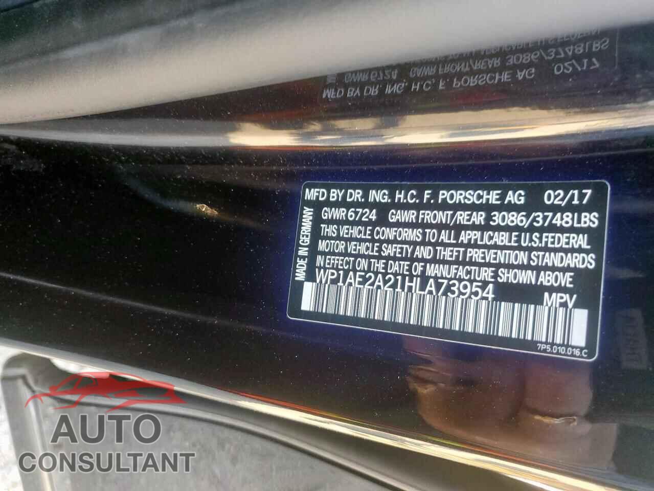 PORSCHE CAYENNE 2017 - WP1AE2A21HLA73954