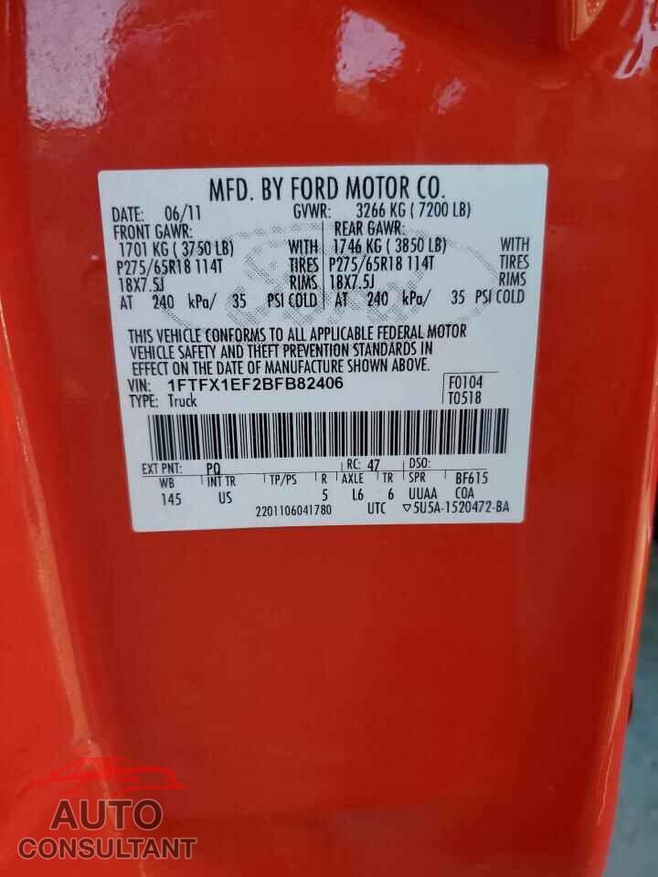 FORD F-150 2011 - 1FTFX1EF2BFB82406
