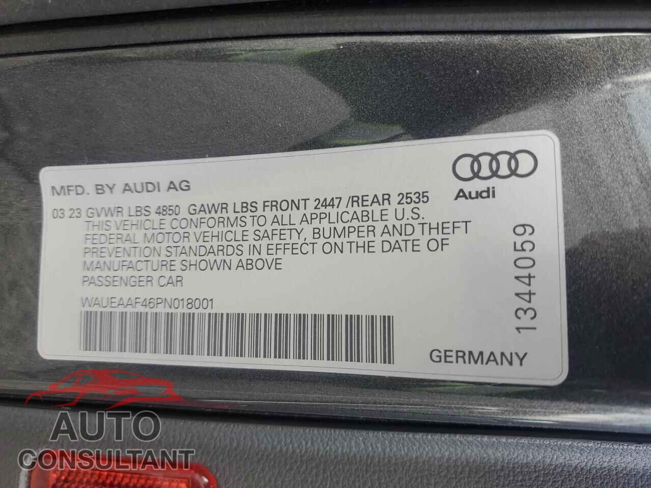 AUDI A4 2023 - WAUEAAF46PN018001