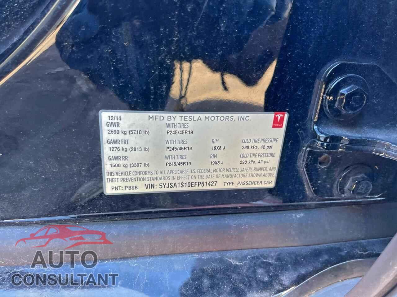 TESLA MODEL S 2014 - 5YJSA1S10EFP61427