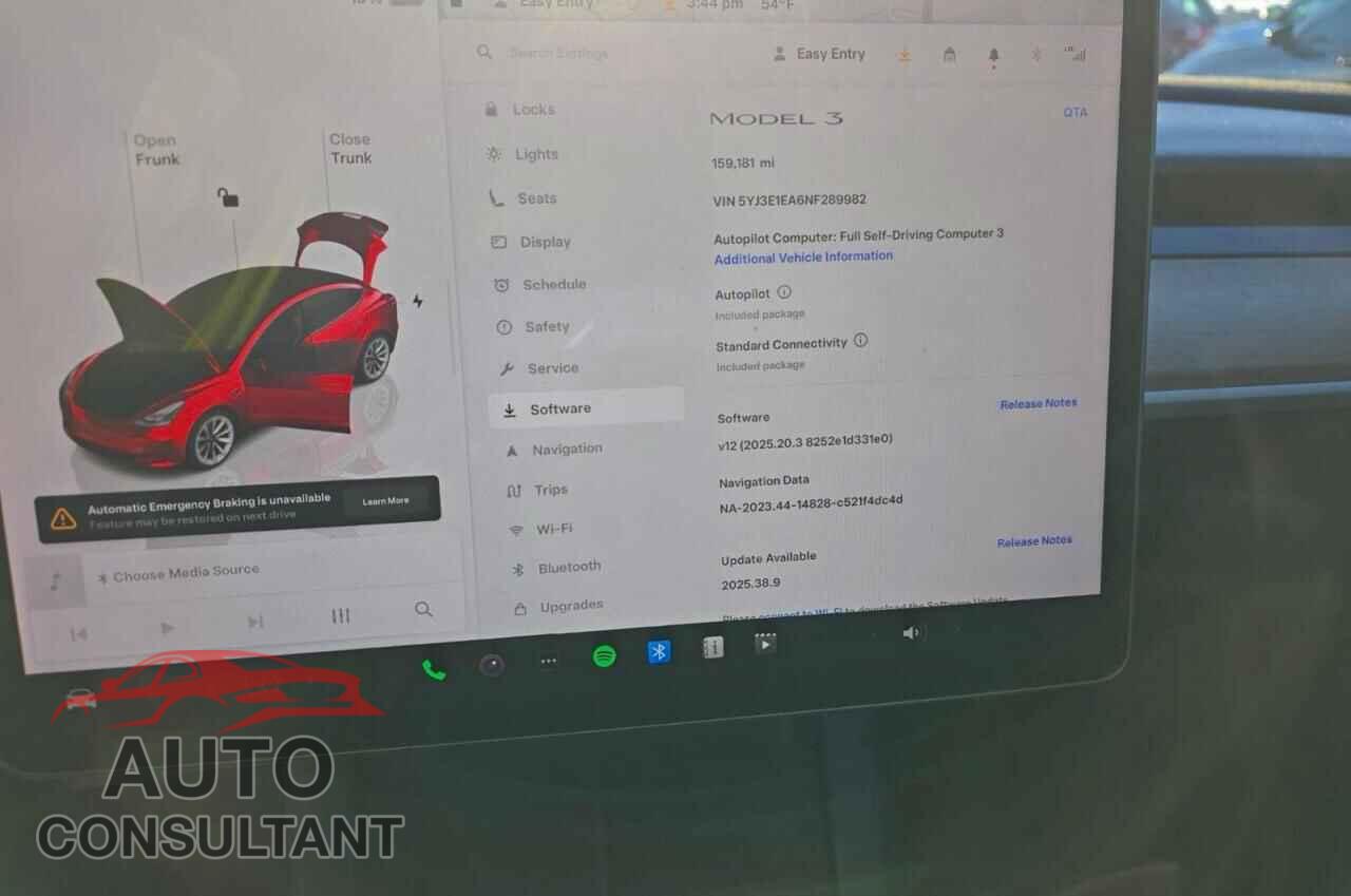 TESLA MODEL 3 2022 - 5YJ3E1EA6NF289982