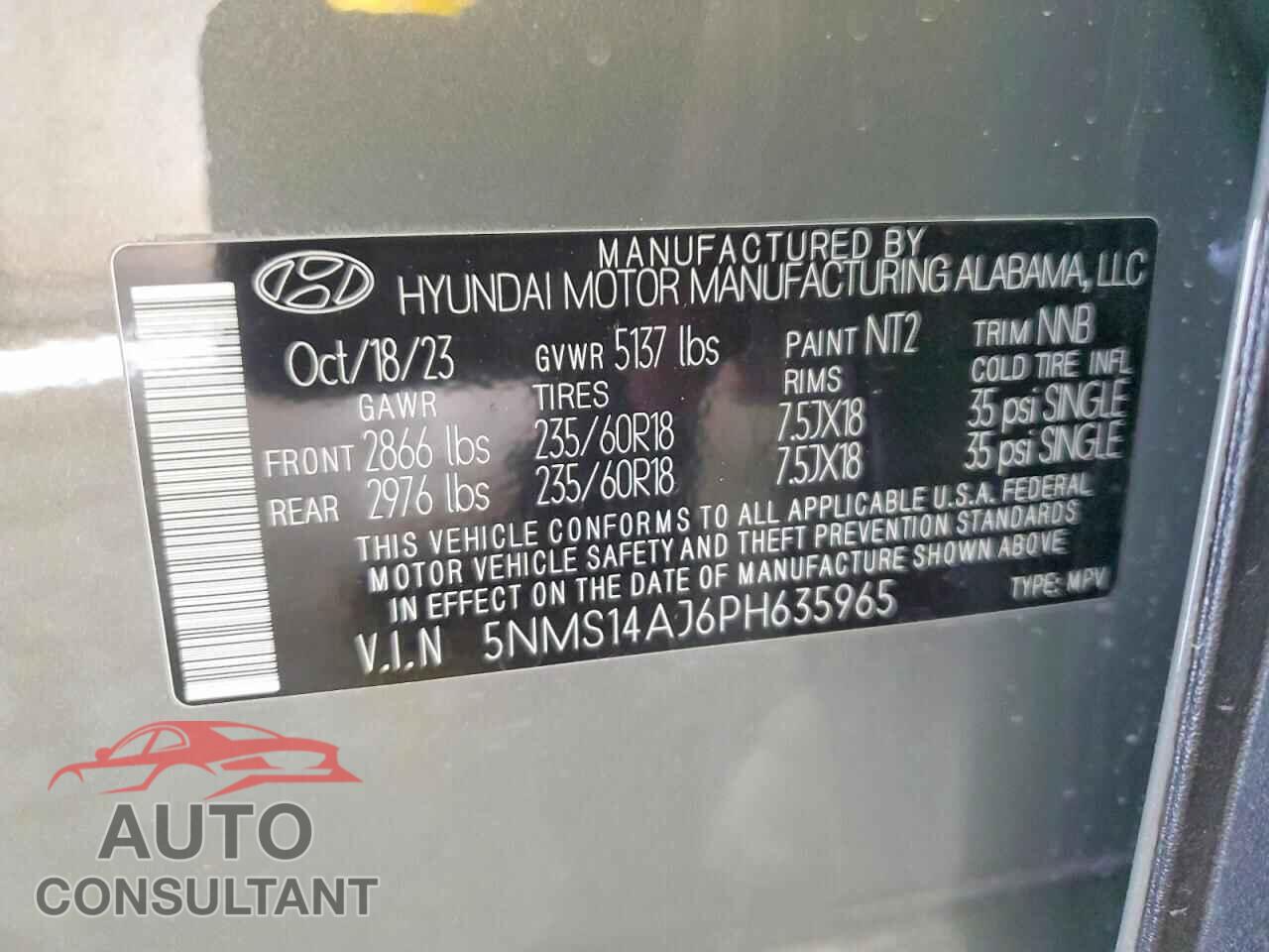 HYUNDAI SANTA FE 2023 - 5NMS14AJ6PH635965
