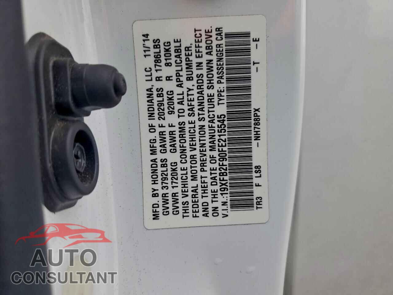 HONDA CIVIC 2015 - 19XFB2F90FE215545