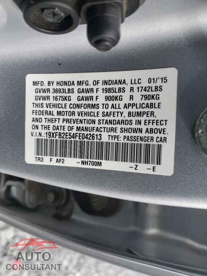 HONDA CIVIC 2015 - 19XFB2E54FE042613