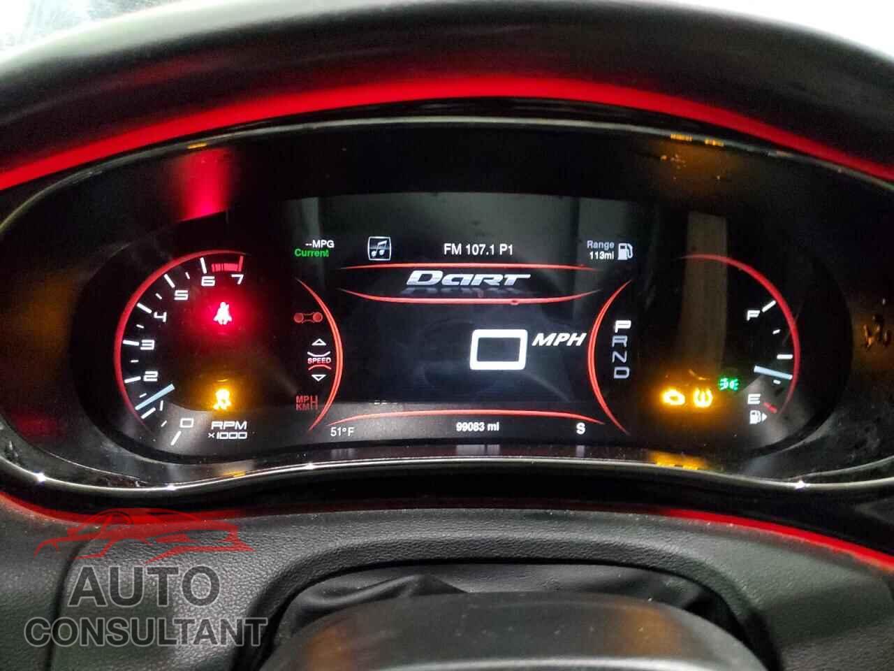 DODGE DART 2015 - 1C3CDFEB7FD122486
