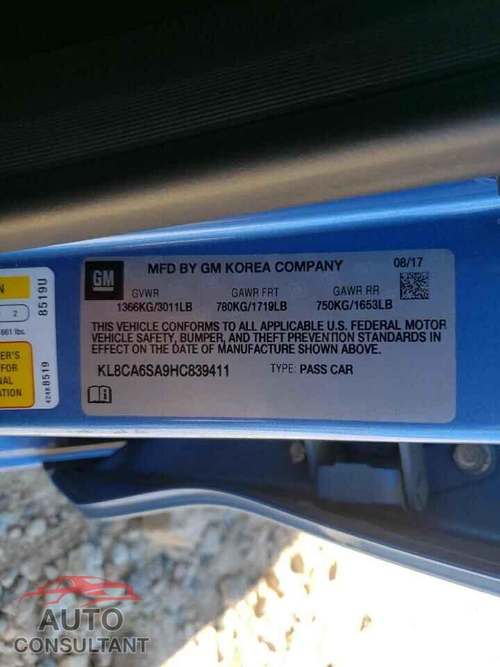 CHEVROLET SPARK 2017 - KL8CA6SA9HC839411